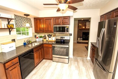 Newer kitchen with beautiful cabinetry.