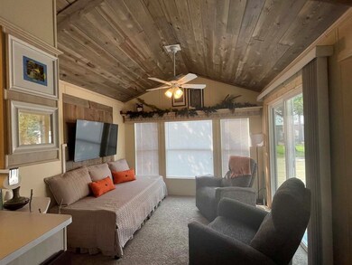 Living Area With Wood Vaulted Ceilings