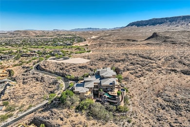 Aerial view featuring a mountain view