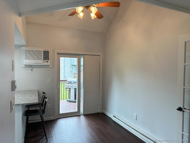 Dining area with sliders to deck
