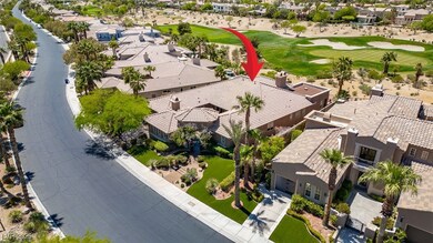 Birds eye view of property and the 17th fairway