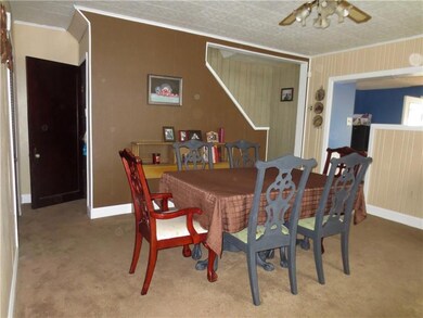 View from dining room into kitchen.