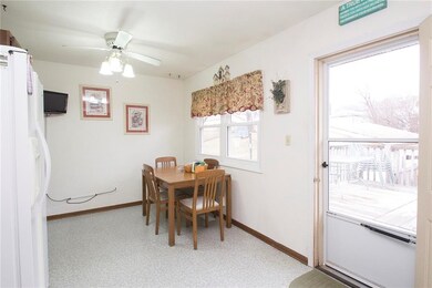 Eat in kitchen with door to fenced back yard.