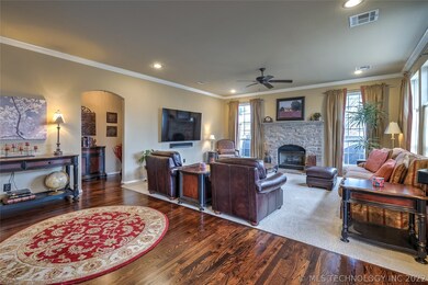 View of the living room from the kitchen