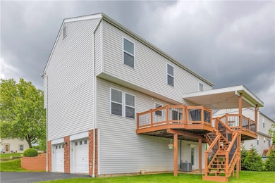 Covered back deck.  Ideal for al fresco dining or