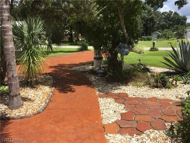 Beautiful walkway with custom stamped concrete, an