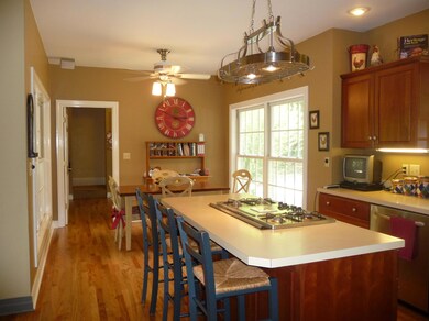 kitchen into eat in area