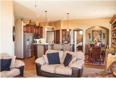 VIEW FROM HEARTH ROOM - KITCHEN/DINING COMBINATION