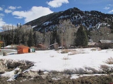 View looking east towards alley.