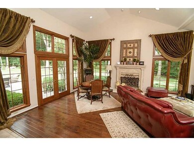 Living Room. The living room features vaulted ceil