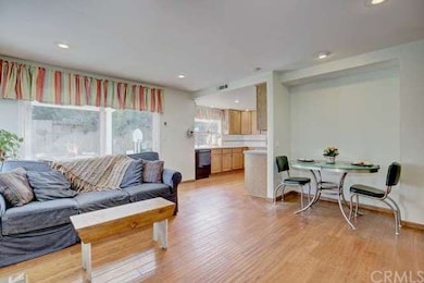 View of the family room looking toward the kitchen