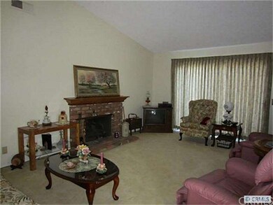 Warm brick fireplace