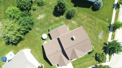 Aerial shot of yard