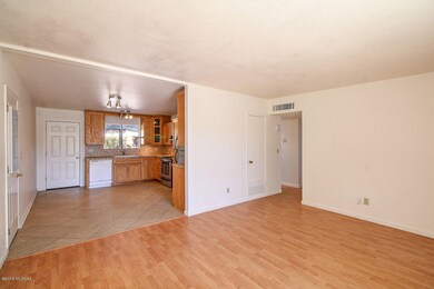 Living room facing kitchen