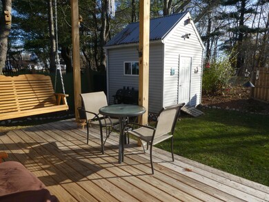 deck looking at shed