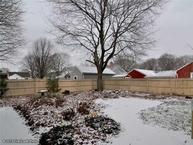Yard/Garden. Detached garage borders the yard.  Lo