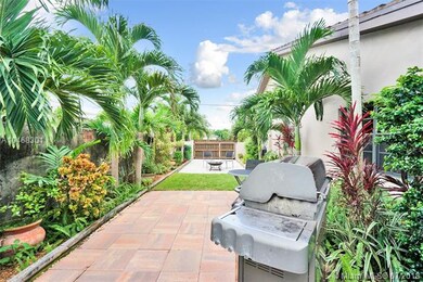 Side terrace BBQ area