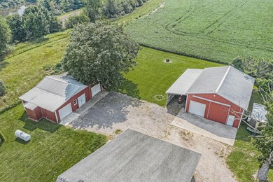 Aerial Over Barns