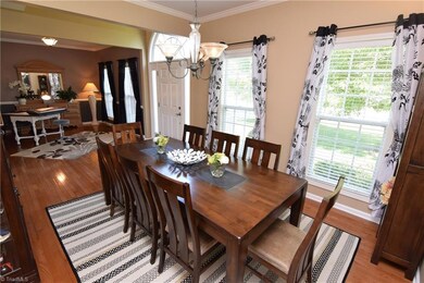 View from dining room to entry
