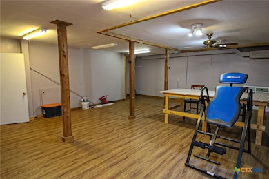 downstairs
