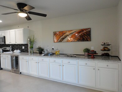 extended cabinets in kitchen/dining area
