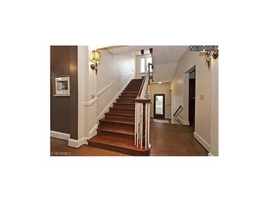 Open three story staircase.