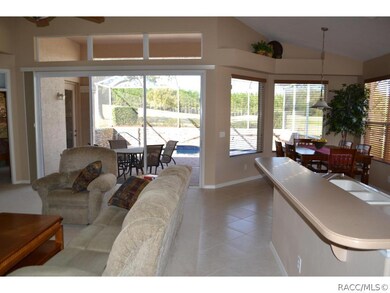 View to pool from Great room