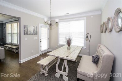 Dining area with door to back yard