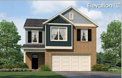 This is a rendering. This is the elevation of the home. Color and brick may vary.
