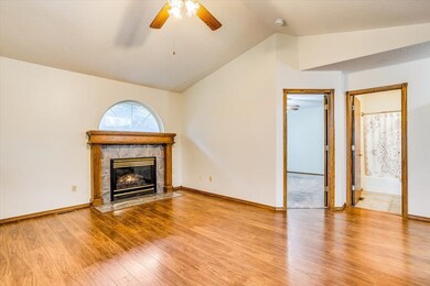 Living room with gas fireplace