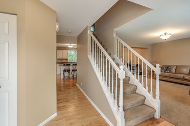 Painted oak railing