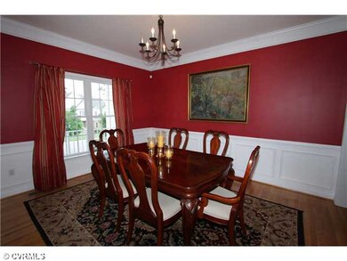 Dining Room - Hardwood floors, Chair rail, crown molding, picture frame molding