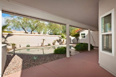 Deep covered patio off family room