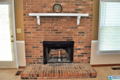 Wood burning fireplace