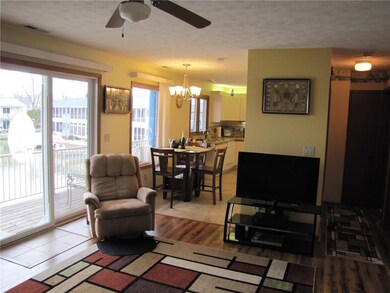 Living area open to dining room