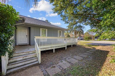 Exterior space featuring a wooden deck