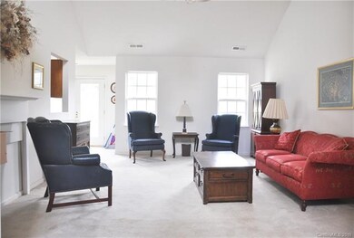 Great room with vaulted ceiling.
