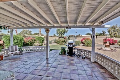 Tiled cover back patio