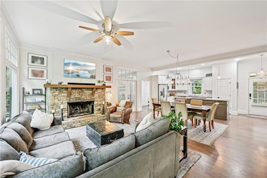 Such a warm, cozy space, and spacious at the same time.