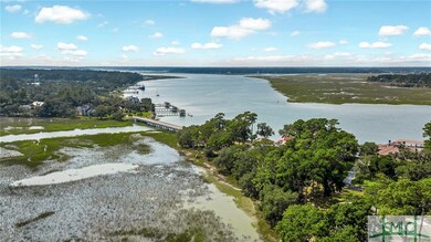 Aerial view of the area. The home is in the far ri