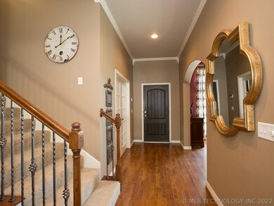 Hardwoods and added crown moldings add that extra
