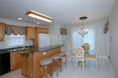 Kitchen - Ceramic tile flooring, center island wit