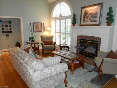 Living room with gas log fireplace