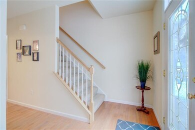 Welcome home! The entryway of the house with hardw