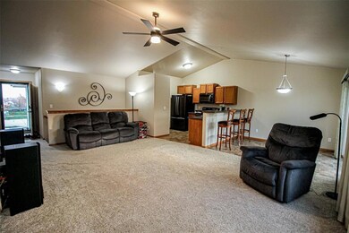 Living room to kitchen.