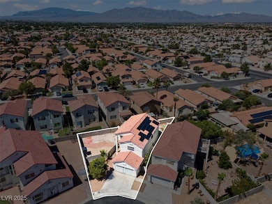 Aerial view of residential area with property parc
