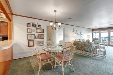 Intimate dining just off kitchen
