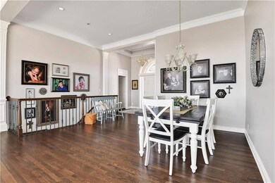 Extra large dining room with room to expand the ta