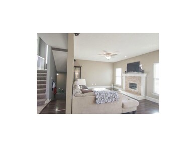 Great room with gas fireplace and exquisite Brazil