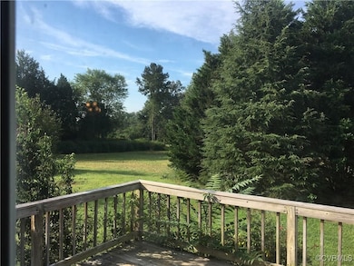 Wooden deck with a lawn